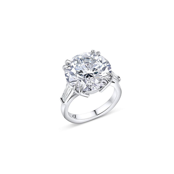 Rivière Platinum 10.93ct Round Brilliant Cut Diamond Ring, GIA Certified