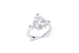Platinum Pear-Shaped Three-Stone Diamond Ring