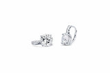 Platinum Round Brilliant Diamond Drop Earrings