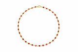 Rivière 18K Yellow Gold Ruby & Diamond Choker Necklace