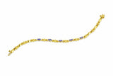 Estate Tanzanite & Diamond Bracelet in 14K Yellow Gold