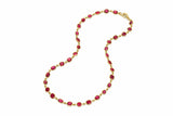 18K Yellow Gold Ruby Rivière Choker Necklace with Pavé Diamond Clasp