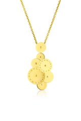 Estate Bvlgari Cicladi 18K Yellow Gold Seven-Disc Pendant Necklace