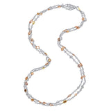 Rivière Platinum 18kt Gold 25.84ctw Multicolor Diamond 50" Long Necklace