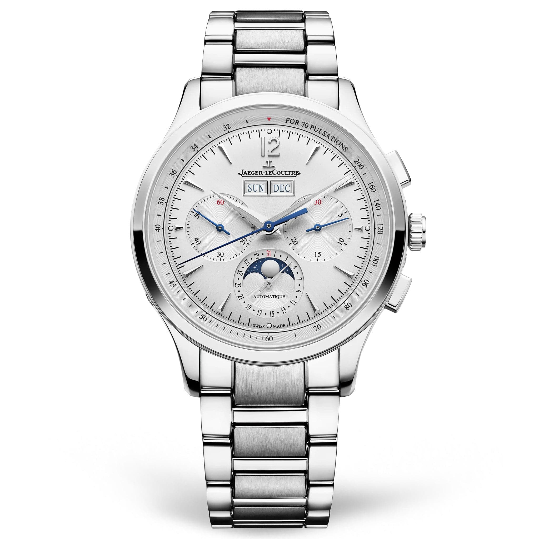 Stainless Steel Jaeger Lecoultre Annual Calendar Master Control