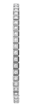 Ice Cube White Gold Diamond Bangle Bracelet