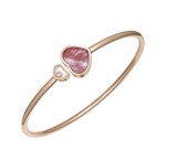 Happy Heart Bangle Pink Mother Of Pearl