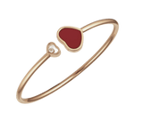 Happy Heart Bangle Red Stone