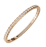 Ice Cube Rose Gold Diamond Bangle Bracelet