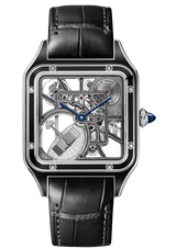Santos-Dumont skeleton watch equipped with a micro-rotor WHSA0044