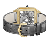 Santos-Dumont skeleton watch equipped with a micro-rotor WHSA0043