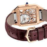 Santos-Dumont skeleton watch equipped with a micro-rotor WHSA0031