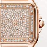 Panthère de Cartier watch, Small model, quartz movement, rose gold, diamonds CRWJPN0062