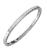 Ice Cube White Gold Bangle Bracelet
