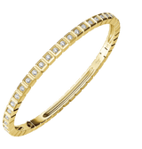 Ice Cube Yellow Gold Diamond Bangle Bracelet