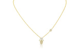 18kt Yellow Gold Diamond Hamsa Necklace 