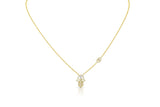 18kt Yellow Gold Diamond Hamsa Necklace