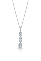 Baguette Diamond Cluster Pendant