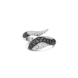 18K WHITE GOLD DIAMOND SNAKE RING