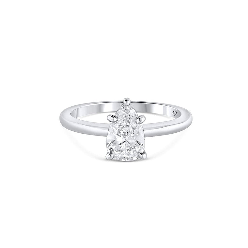 Platinum 1.01 ct. Pear-Shaped Diamond Solitaire Ring, GIA-Certified