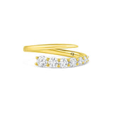 18k Yellow Gold 0.73ctw Diamond Swirl Ring