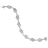 18KT WHITE DIAMOND FLOWER BRACELET