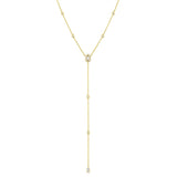 18k Yellow Gold 0.37ctw Diamond Hexagon Drop Pendant Necklace