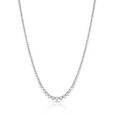 14k White Gold 14ctw Diamond graduated Necklace
