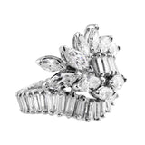 Estate Baguette and Marquise Diamond Platinum Ring