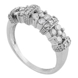Estate 14k White Gold Diamond Wedding Band