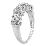 Estate 14k White Gold Diamond Wedding Band