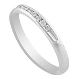 Estate Single Row Diamond Platinum Ring