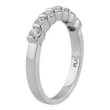 Platinum Round Brilliant Cut Diamond Band