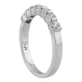 Platinum Round Brilliant Cut Diamond Band