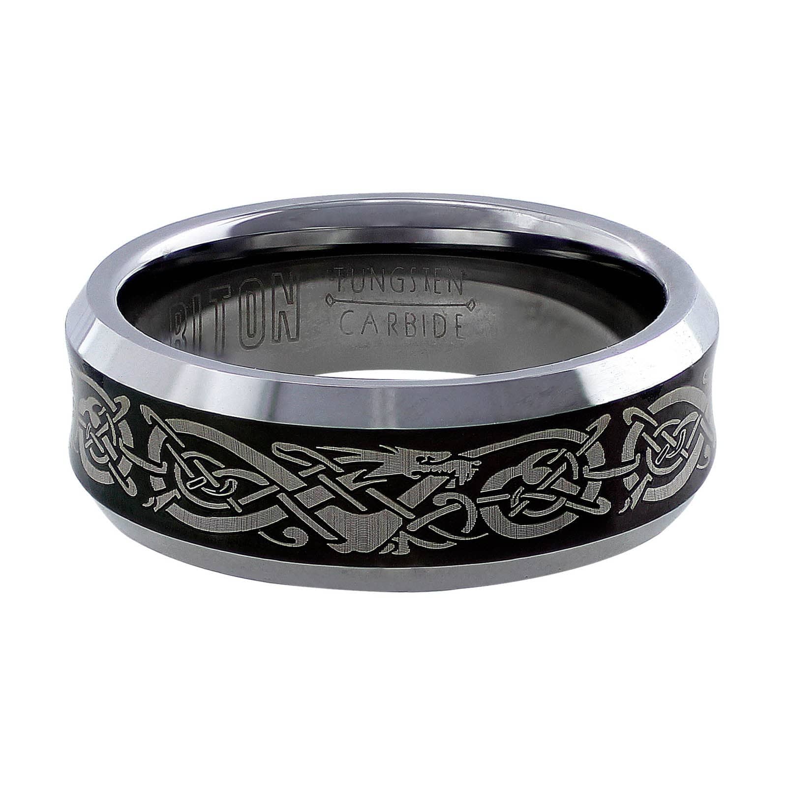 Celtic dragon tungsten ring sale