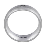 Tungsten Carbide Satin & Polished Diamond Band