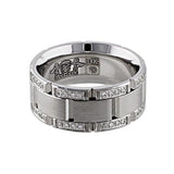 18k White Gold Diamond Link Band
