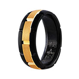 Black Cobalt 18k Rose Gold Band