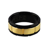 Black Cobalt 18k Yellow Gold Band