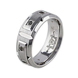 18k White Gold Screw Link Band