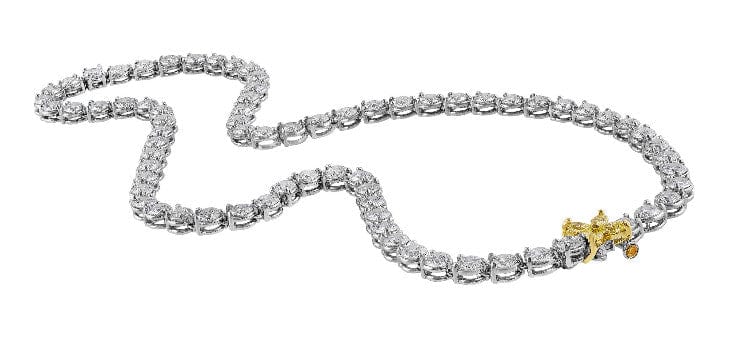 Platinum Riviera 20ct Diamond Necklace