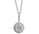 White Gold Round Diamond Pendant Necklace
