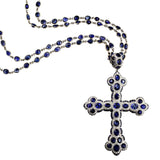 Diamond Sapphire Cross Necklace