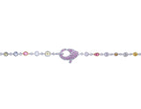23ct Riviera Platinum Multicolor Diamond Necklace