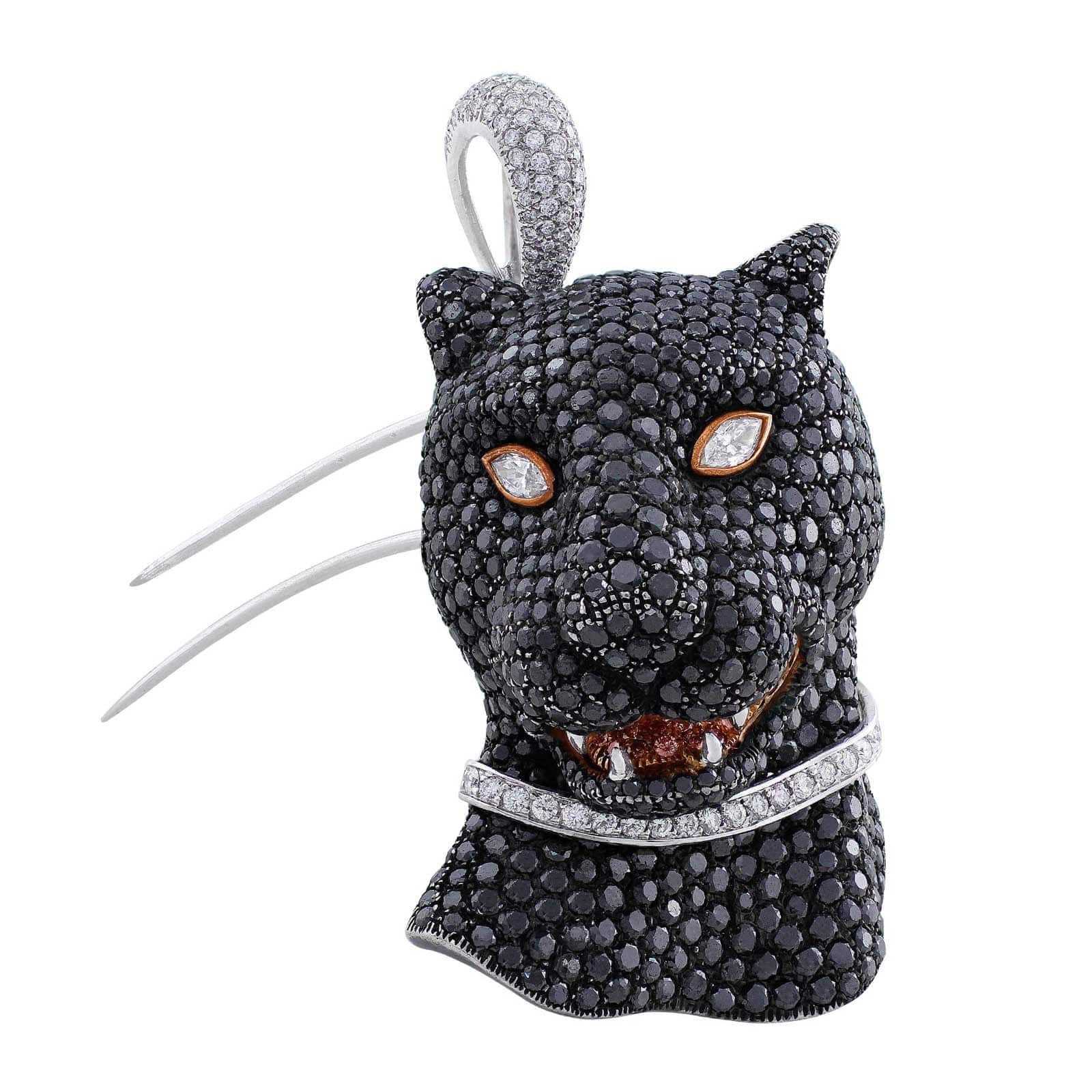 Black panther diamond pendant sale