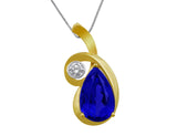 Estate 14kt Yellow Gold Tanzanite Pendant