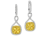 Fancy Yellow Diamond Pavê Earrings