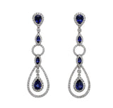 Estate Sapphire Diamond Earrings
