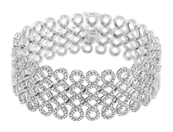 Delicate white gold bracelet top