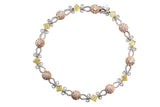 4.23ctw Pink and Yellow Diamond Filigree Bracelet